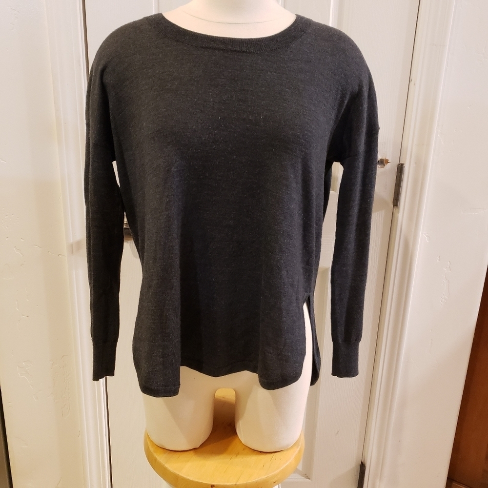 Madewell Northstar Charcoal Merino Wool Sweater Large